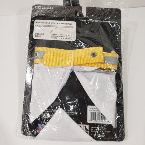 NFL Pittsburgh Steelers Reflective Dog Collar Bandana Size Large (Not Used) - Picture 2 of 5